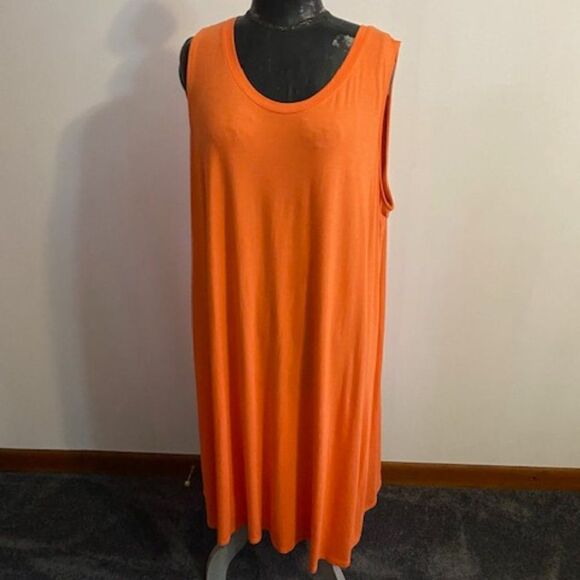 Ava & Viv Orange Tank Top Midi dress, size 3X - Picture 1 of 5